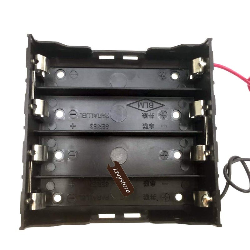 Ltvystore 18650 Battery Case Holder, 3 Pcs 4 Slots x 3.7V 14.8Volt DIY Battery Storage Box, in Series Black Plastic Batteries Case for 4 x 18650 Ltvystore - Image 4